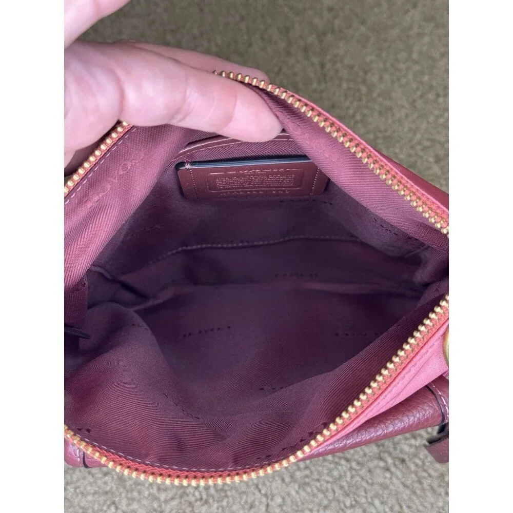 COACH Cargo Crossbody Bag Colorblock Nylon Pink Burgundy Style No 945
